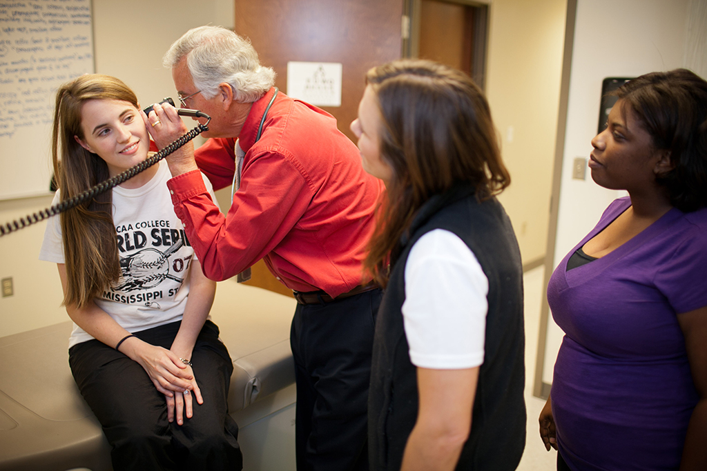 Physician assistant students observing