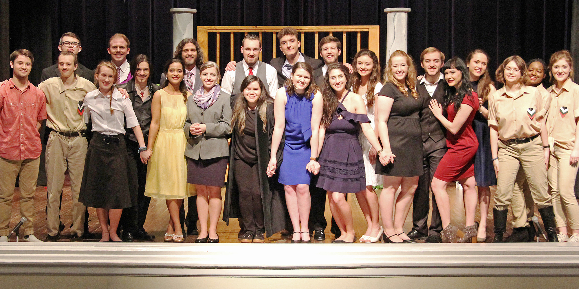 Students on stage